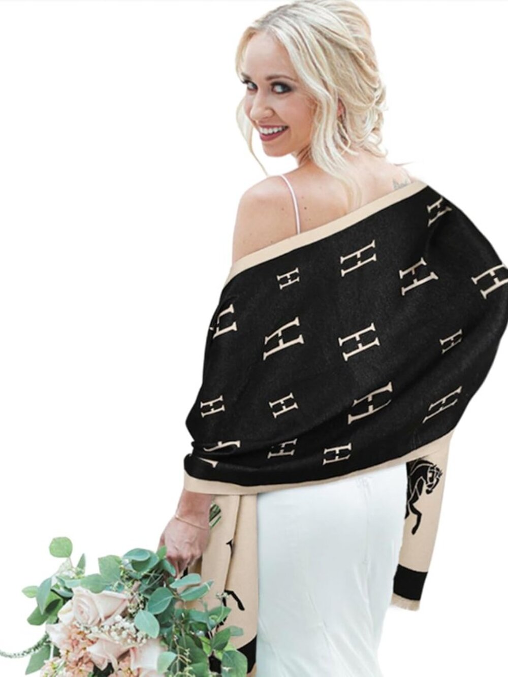Scarfs for Women Pashmina Silky Shawl Wrap for Evening Dressing Blanket Open Fro - Picture 6 of 7
